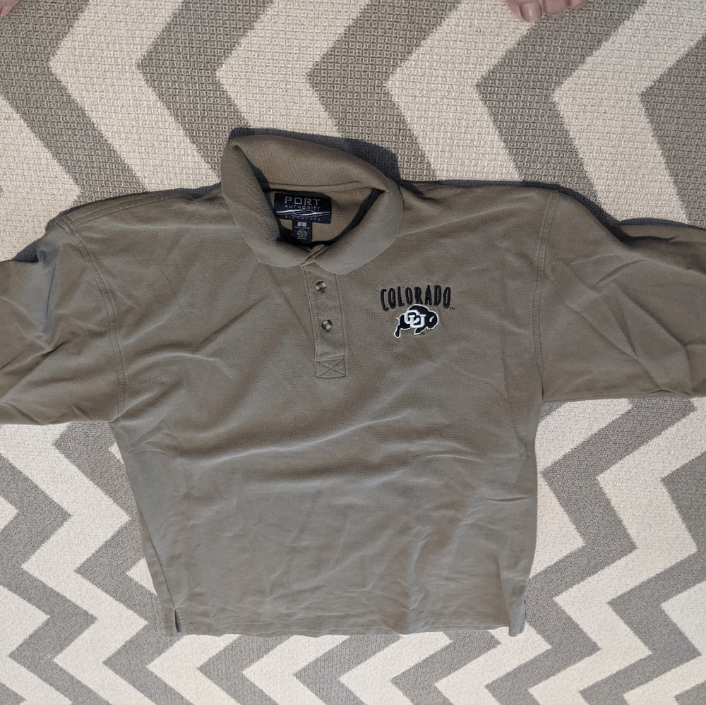 Port Authority Colorado Buffaloes Embroided Polo Shirt Size L